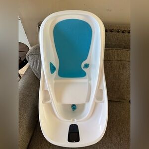 White and Blue Baby Bath Tub